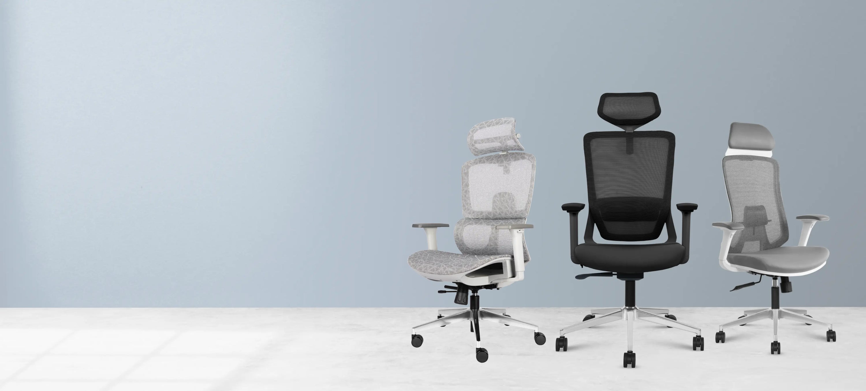 Promotional banner for the Evolve series ergonomic chairs collection