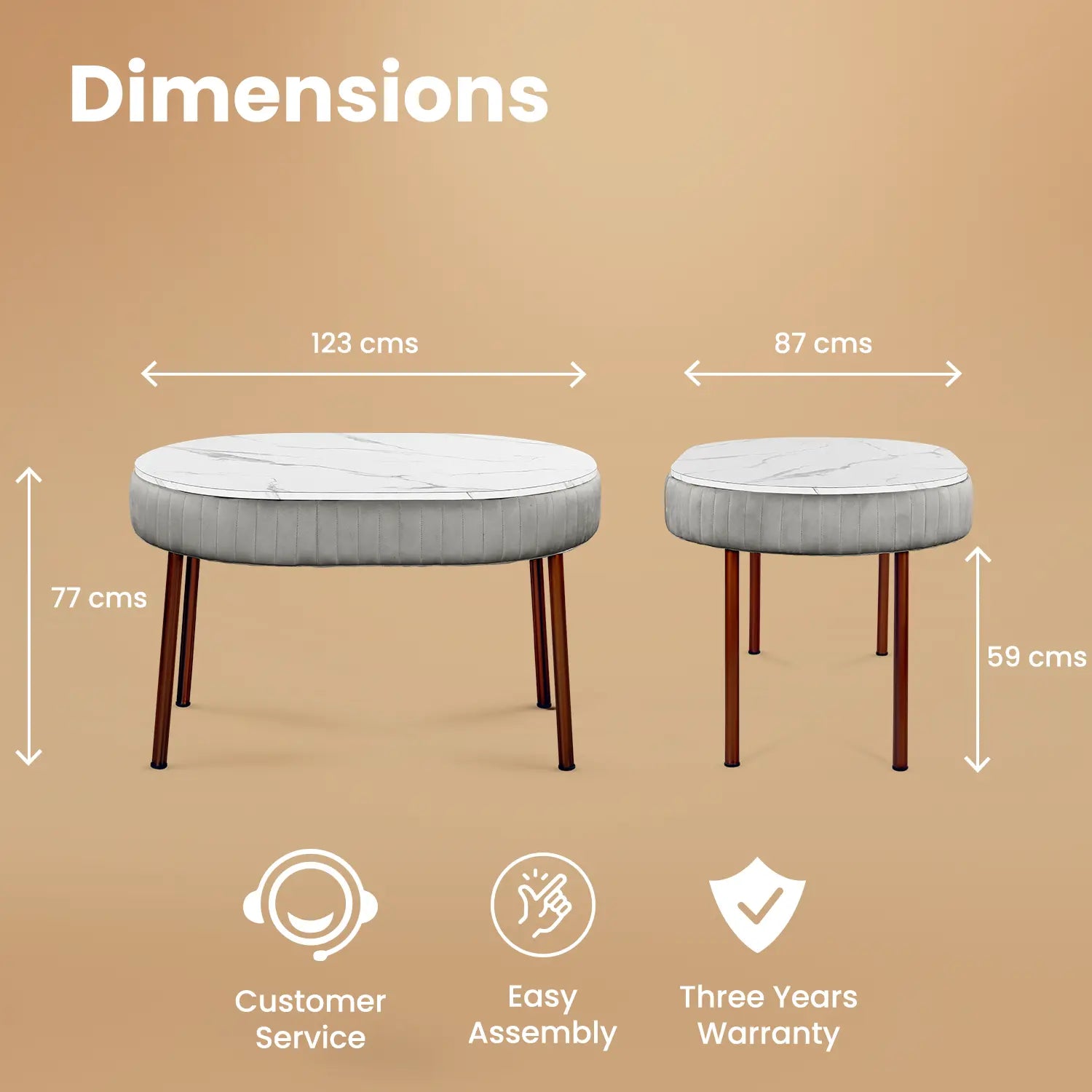 Plush Dining Table For 4 Seater
