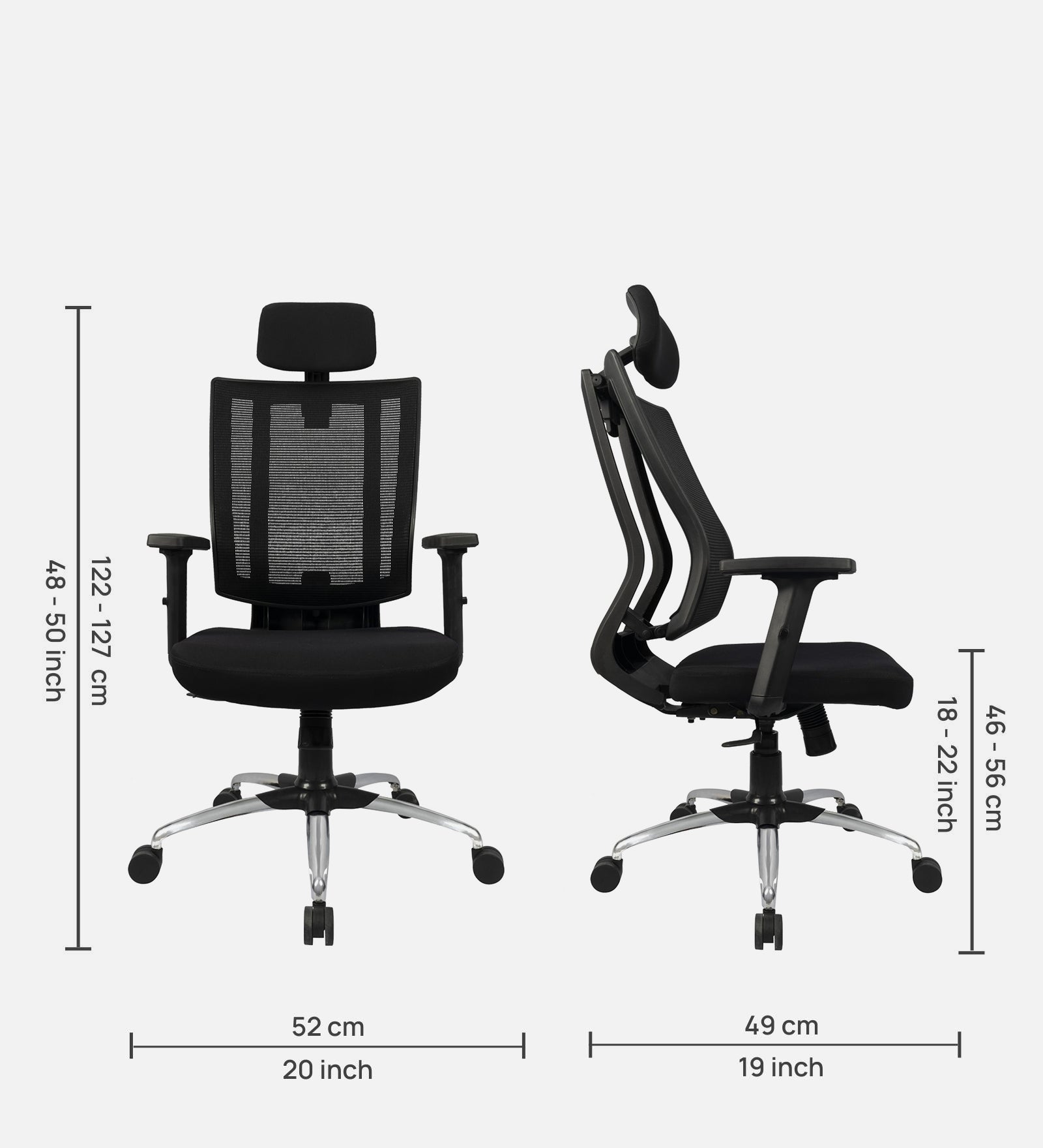 Focus High Back Mesh Office Chair (Black)