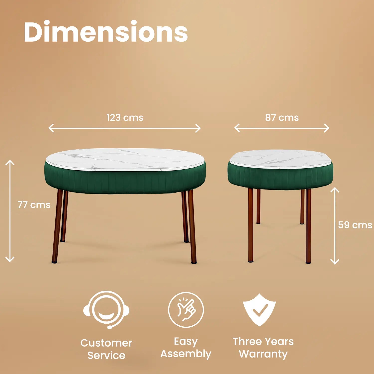 Plush Dining Table For 4 Seater